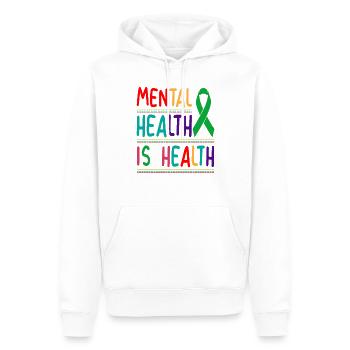 La santé mentale, c’est la santé, briser la stigmatisation - Sweat à capuche Premium bio Homme - blanc - Devant - Nico (187cm)