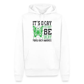 Es ist in Ordnung, nicht in Ordnung zu sein Bewusstsein für psychische Gesundheit - Männer Premium Bio Hoodie - Weiß - Vorne - Nico (187cm)