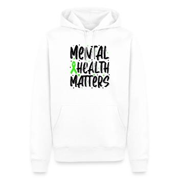 Mental Health Matters Parlez de votre mental - Sweat à capuche Premium bio Homme - blanc - Devant - Nico (187cm)