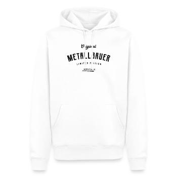 Metallbauer Limited Edition Lustiges Metallbau - Männer Premium Bio Hoodie - Weiß - Vorne - Nico (187cm)