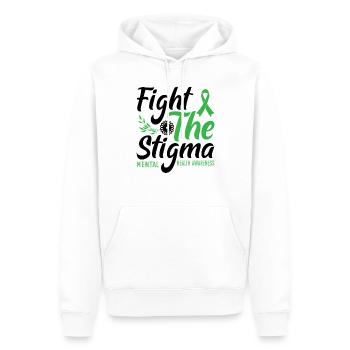 Lutter contre la stigmatisation Sensibilisation à la santé mentale - Sweat à capuche Premium bio Homme - blanc - Devant - Nico (187cm)