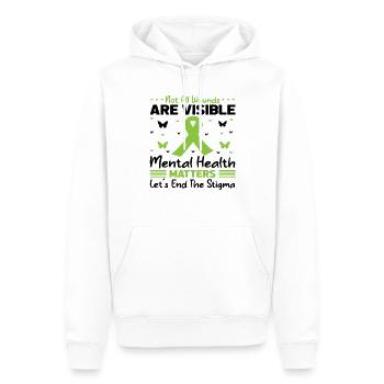 Nicht alle Wunden sind sichtbar für die psychische Gesundheit - Männer Premium Bio Hoodie - Weiß - Vorne - Nico (187cm)