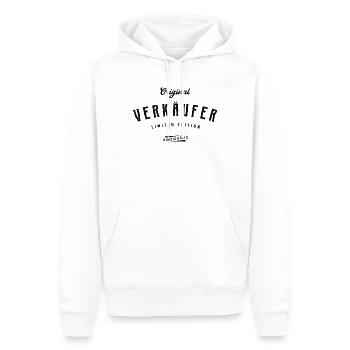 Verkäufer Limited Edition Lustiges Verkäuferin - Männer Premium Bio Hoodie - Weiß - Vorne - Nico (187cm)