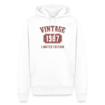 35 Jahre Limited Edition 35. Geburtstag 1987 - Männer Premium Bio Hoodie - Weiß - Vorne - Nico (187cm)