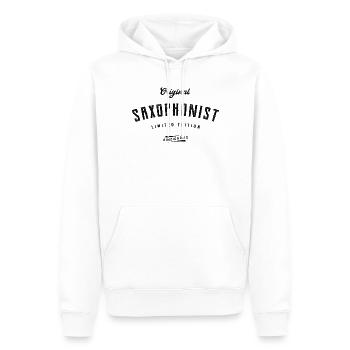 Saxophon Limited Edition Saxophonspieler - Männer Premium Bio Hoodie - Weiß - Vorne - Nico (187cm)