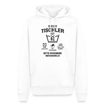 40. Geburtstag Tischler Lustig 40 Jahre - Männer Premium Bio Hoodie - Weiß - Vorne - Nico (187cm)