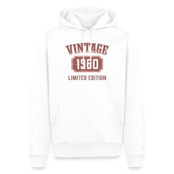 62 ans Édition Limitée 62ème anniversaire 1960 - Sweat à capuche Premium bio Homme - blanc - Devant - Nico (187cm)