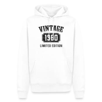 62 ans Édition Limitée 62ème anniversaire 1960 - Sweat à capuche Premium bio Homme - blanc - Devant - Nico (187cm)