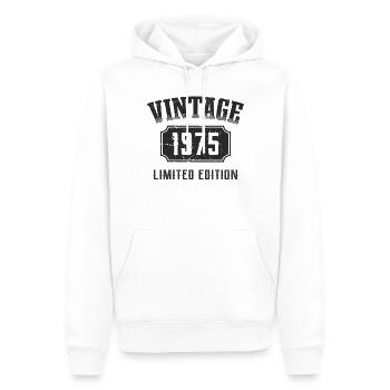 47 ans 47e anniversaire Édition limitée 1975 - Sweat à capuche Premium bio Homme - blanc - Devant - Nico (187cm)