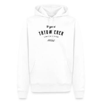 Tätowierer Limited Edition Tattoostudio Lustiges - Männer Premium Bio Hoodie - Weiß - Vorne - Nico (187cm)