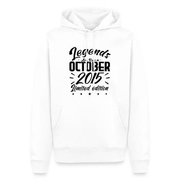 LEGENDS ARE BORN IN OCTOBER 2015 anniversary gift. - Sweat à capuche Premium bio Homme - blanc - Devant - Nico (187cm)