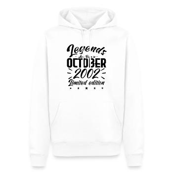 LEGENDS ARE BORN IN OCTOBER 2002 - Sweat à capuche Premium bio Homme - blanc - Devant - Nico (187cm)