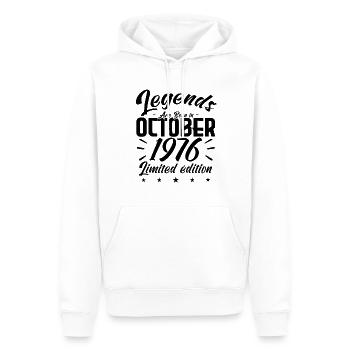 LEGENDS ARE BORN IN OCTOBER 1976 anniversary gift - Sweat à capuche Premium bio Homme - blanc - Devant - Nico (187cm)