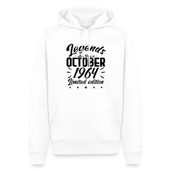 LEGENDS ARE BORN IN OCTOBER 1964 - anniversary gif - Men’s Premium Organic Hoodie - white - Front - Nico (187cm)