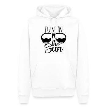 Fun In-the-sun Citations amusantes - Sweat à capuche Premium bio Homme - blanc - Devant - Nico (187cm)