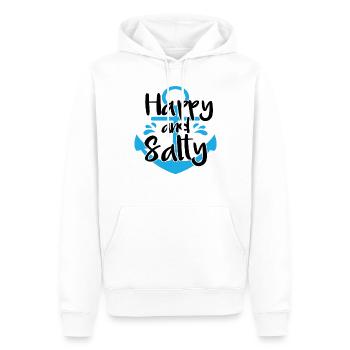 Support de protection de la mer heureuse et salée - Sweat à capuche Premium bio Homme - blanc - Devant - Nico (187cm)
