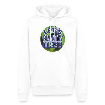 Plantons une plantation d’arbres - Sweat à capuche Premium bio Homme - blanc - Devant - Nico (187cm)