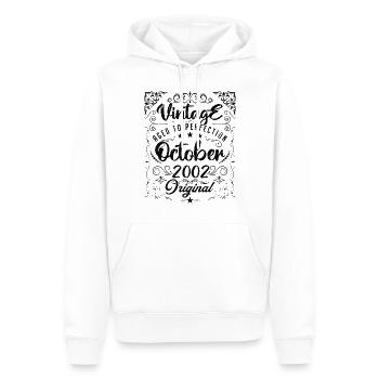 Vintage BORN IN OCTOBER 2002 - anniversary gift. - Sweat à capuche Premium bio Homme - blanc - Devant - Nico (187cm)