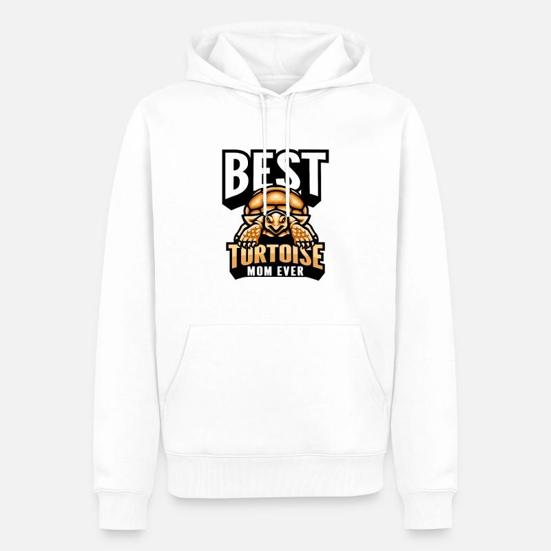 Tortue - Sweat à capuche Premium bio Homme - blanc