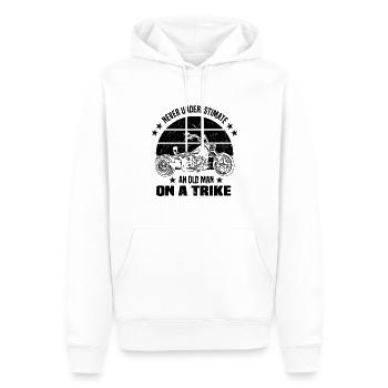 Trike Moto Triker Trikes Trike Rider Cadeaux - Sweat à capuche Premium bio Homme - blanc - Devant - Nico (187cm)