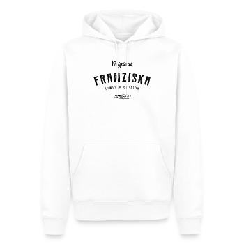 Franziska Limited Edition - Männer Premium Bio Hoodie - Weiß - Vorne - Nico (187cm)