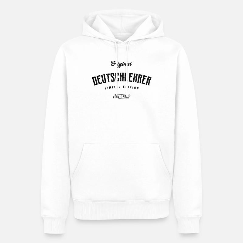 Deutschlehrer Limited Edition - Männer Premium Bio Hoodie - Weiß