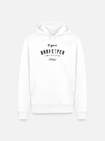 Barkeeper Limited Edition - Männer Premium Bio Hoodie - Weiß