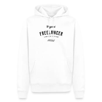 Freelancer Limited Edition Freelancing - Männer Premium Bio Hoodie - Weiß - Vorne - Nico (187cm)