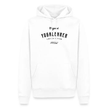 Yogalehrer Limited Edition - Männer Premium Bio Hoodie - Weiß - Vorne - Nico (187cm)