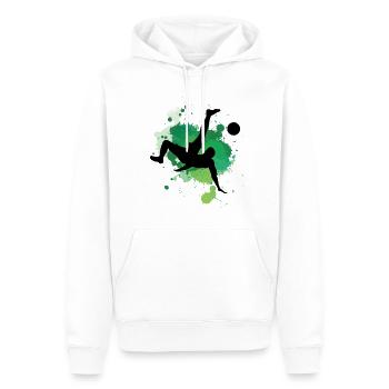 Fußball - Männer Premium Bio Hoodie - Weiß - Vorne - Nico (187cm)