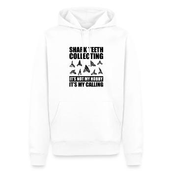 Haifischzähne sammeln - Männer Premium Bio Hoodie - Weiß - Vorne - Nico (187cm)