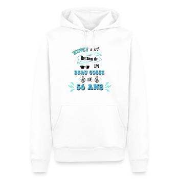 Idée De Cadeau Drôle Pour Les Beaux Gosses - Sweat à capuche Premium bio Homme - blanc - Devant - Nico (187cm)