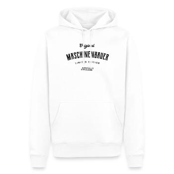 Maschinenbauer Limited Edition Maschinenbau - Männer Premium Bio Hoodie - Weiß - Vorne - Nico (187cm)