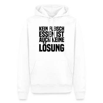 Kein Fleisch Essen Ist Auch Keine Lösung - Männer Premium Bio Hoodie - Weiß - Vorne - Nico (187cm)