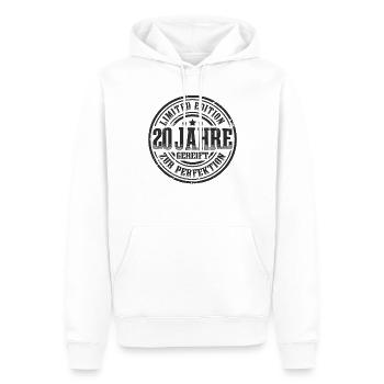20. Geburtstag Limited Edition Lustig 20 Jahre - Männer Premium Bio Hoodie - Weiß - Vorne - Nico (187cm)