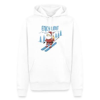 Santa Claus Enjoy Winter - Men’s Premium Organic Hoodie - white - Front - Nico (187cm)