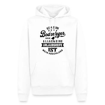 Bodenleger Spruch Lustiges Bodenleger - Männer Premium Bio Hoodie - Weiß - Vorne - Nico (187cm)