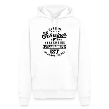 Schreiner Urlaub Lustig Schreinerei - Männer Premium Bio Hoodie - Weiß - Vorne - Nico (187cm)