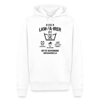 50. Geburtstag LKW Fahrer Lustig 50 Jahre - Männer Premium Bio Hoodie - Weiß - Vorne - Nico (187cm)