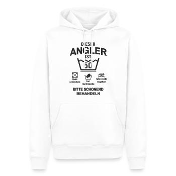 Angler 50. Geburtstag Angeln Lustig 50 Jahre - Männer Premium Bio Hoodie - Weiß - Vorne - Nico (187cm)