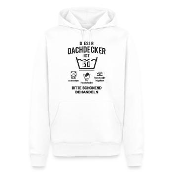 50. Geburtstag Dachdecker Lustig 50 Jahre - Männer Premium Bio Hoodie - Weiß - Vorne - Nico (187cm)