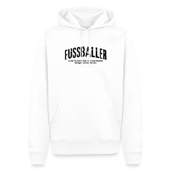 Fußballer zu sein ist nicht einfach Lustiges - Männer Premium Bio Hoodie - Weiß - Vorne - Nico (187cm)