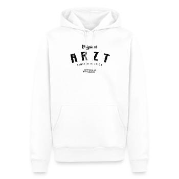 Arzt Limited Edition Mediziner - Männer Premium Bio Hoodie - Weiß - Vorne - Nico (187cm)