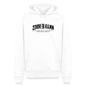 Zimmermann zu sein ist nicht einfach Lustiges - Männer Premium Bio Hoodie - Weiß - Vorne - Nico (187cm)
