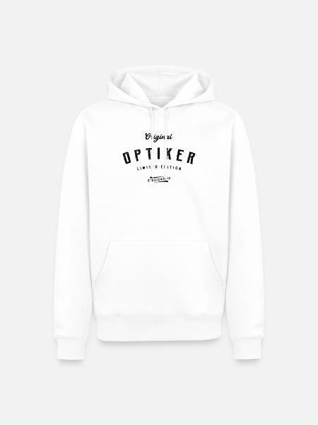 Optiker Limited Edition - Männer Premium Bio Hoodie - Weiß
