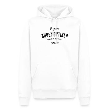 Augenoptiker Limited Edition - Männer Premium Bio Hoodie - Weiß - Vorne - Nico (187cm)