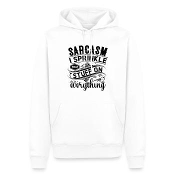 Sarcasm I Sprinkle That Stuff On Everything - Männer Premium Bio Hoodie - Weiß - Vorne - Nico (187cm)
