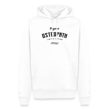 Osteopath Limited Edition - Männer Premium Bio Hoodie - Weiß - Vorne - Nico (187cm)