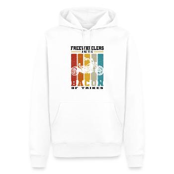 Trike Moto - Sweat à capuche Premium bio Homme - blanc - Devant - Nico (187cm)