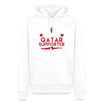 Fan des Katar-Anhängers. Unterstützer von Katar. - Männer Premium Bio Hoodie - Weiß - Vorne - Nico (187cm)